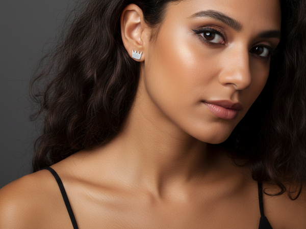 עגילי כתר צמודים