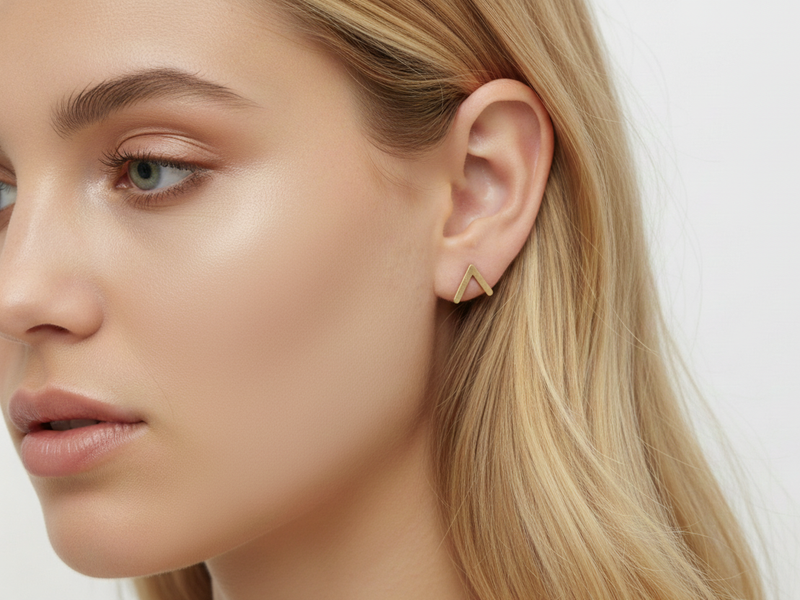 עגילי משולש פתוח צמודים לאוזן