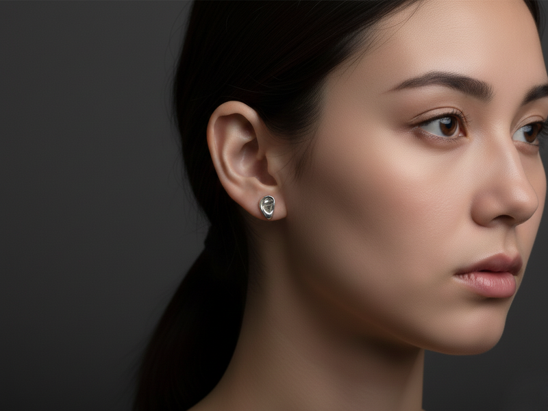 עגיל אוזן אנושית מכסף