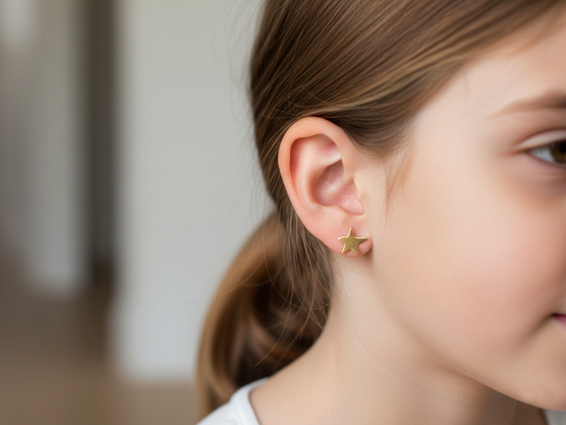 עגילי כוכבים לילדה