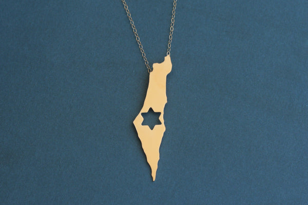 מפת ישראל עם מגן דוד