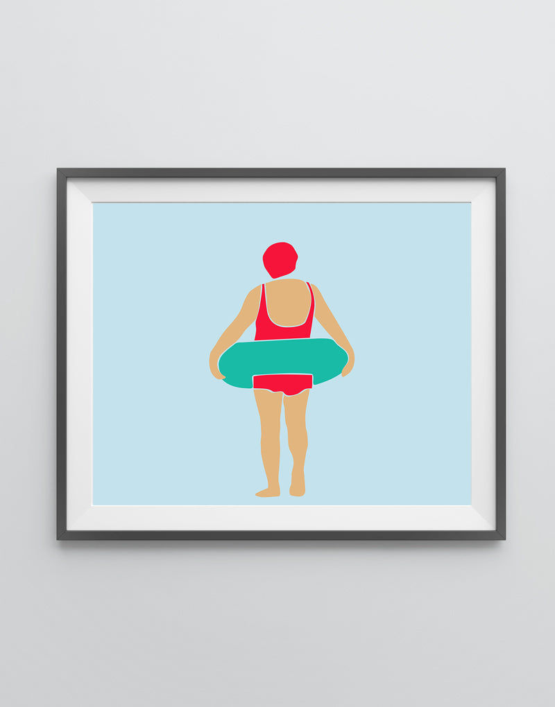 A poster of a grandmother with a sea wheel