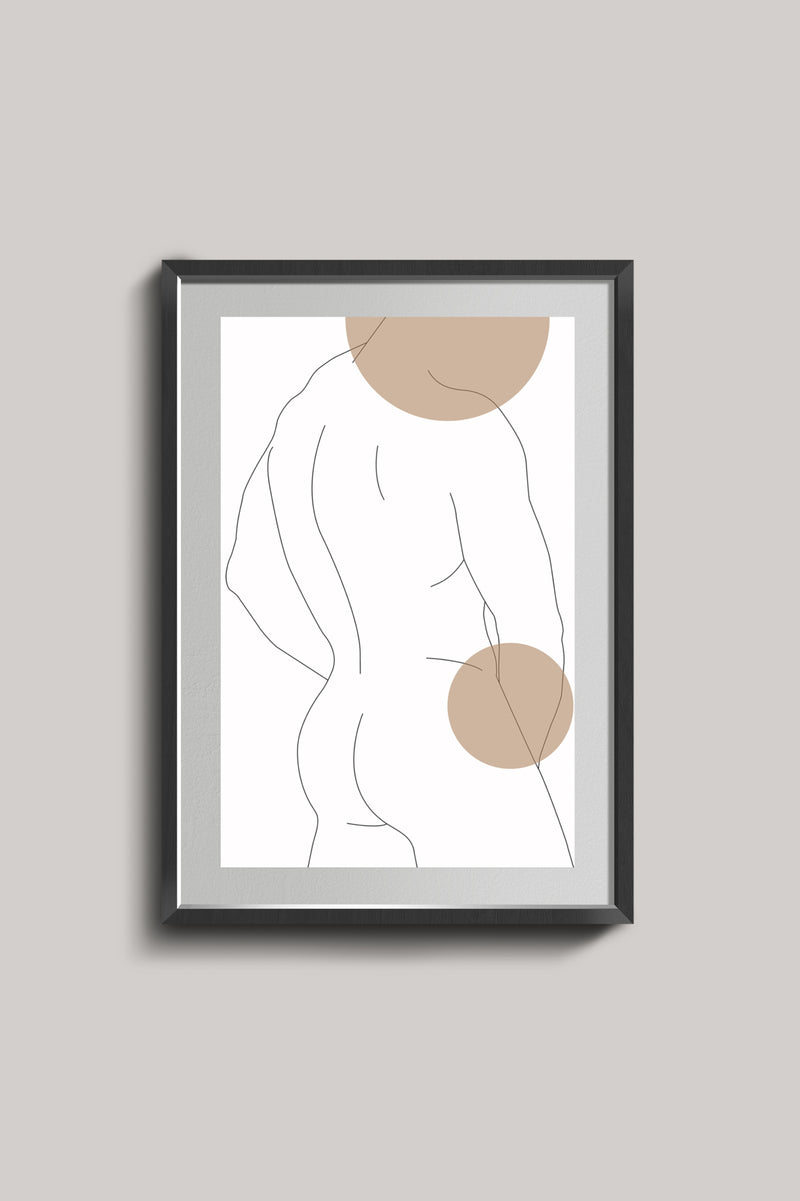 A minimalist nude image of a man
