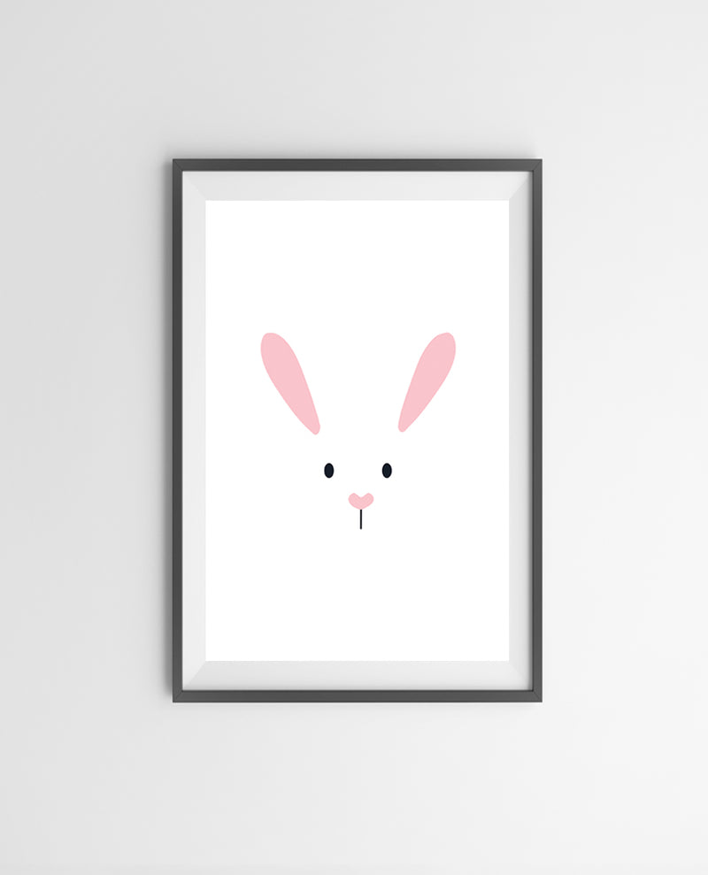 Nordic poster rabbit face