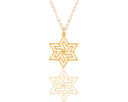 Star of David gold geometric necklace