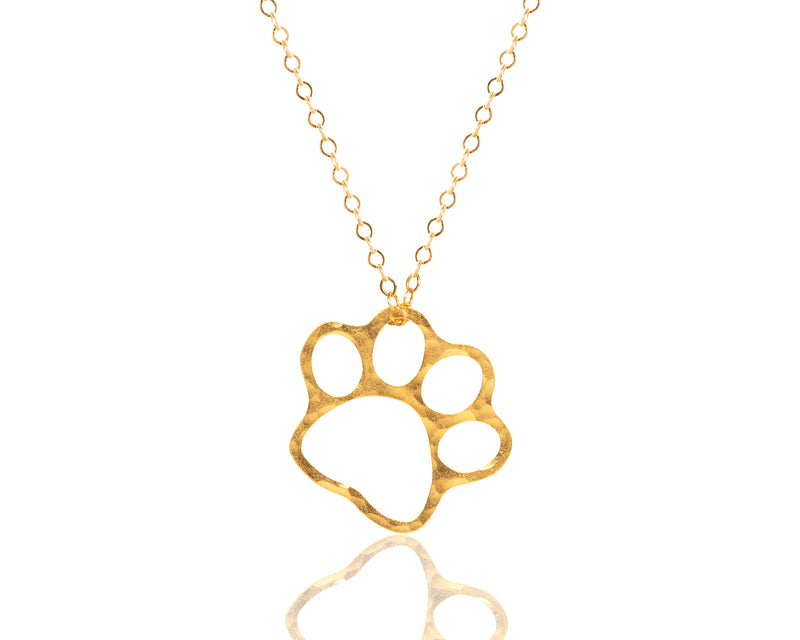 Cat/dog footprint necklace in gold
