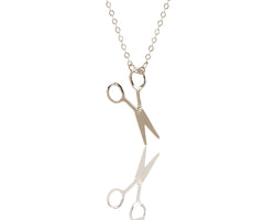 Silver scissors chain