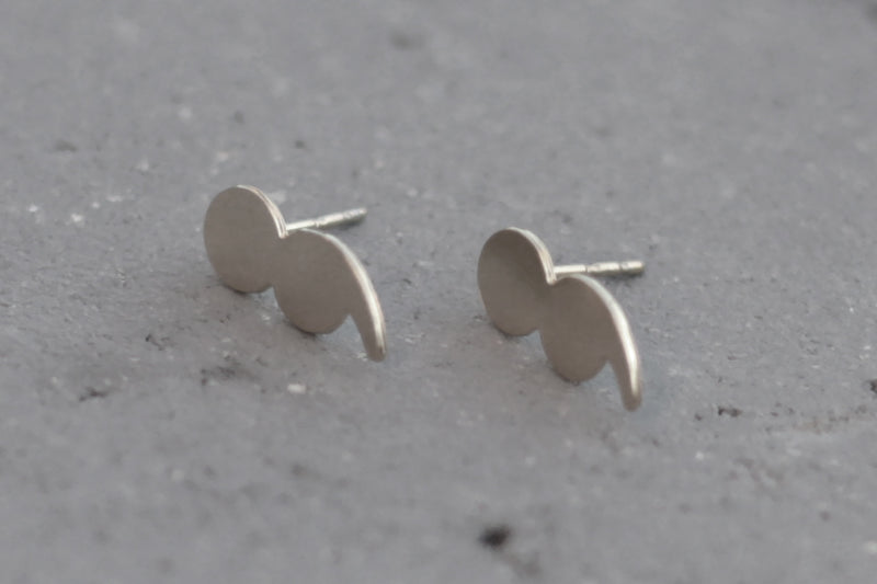 Silver semicolon earrings