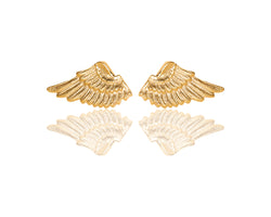 Wing earrings close to the ear