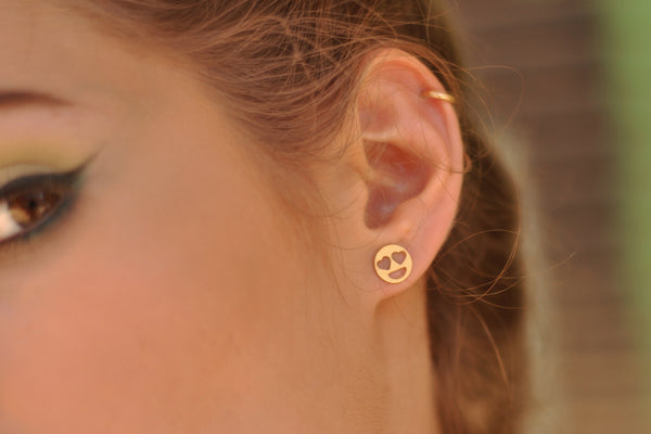 Heart emoji earrings, smiley in love earrings