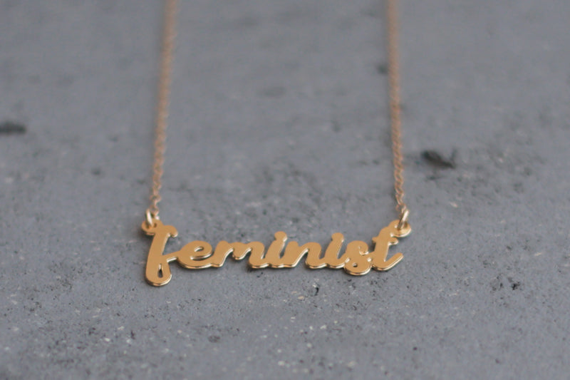 Gold Feminist Necklace