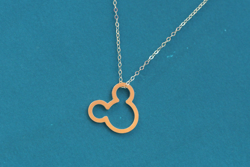 Gold Mickey Mouse necklace