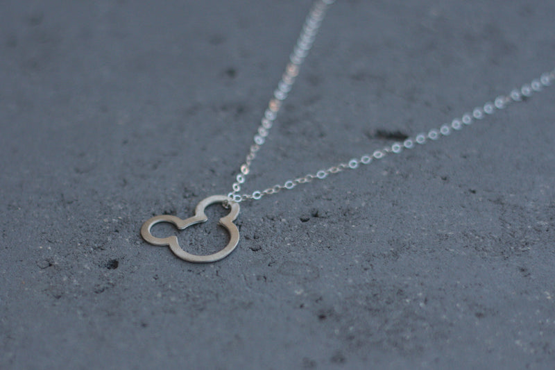 Silver Mickey Mouse necklace