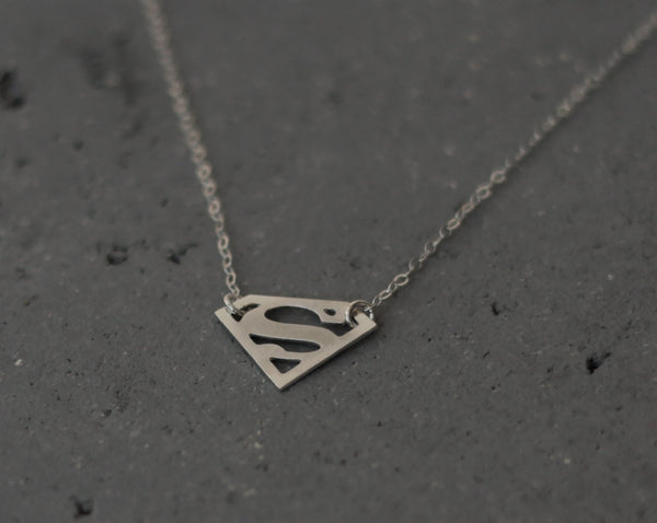 Silver Superman choker necklace