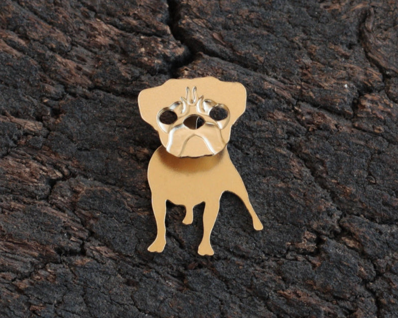 Bulldog dog cuff earrings, pug dog earrings