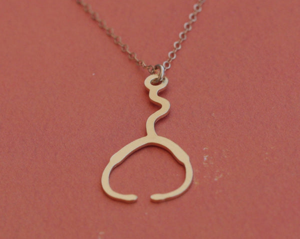 Gold stethoscope necklace - a gift for a doctor