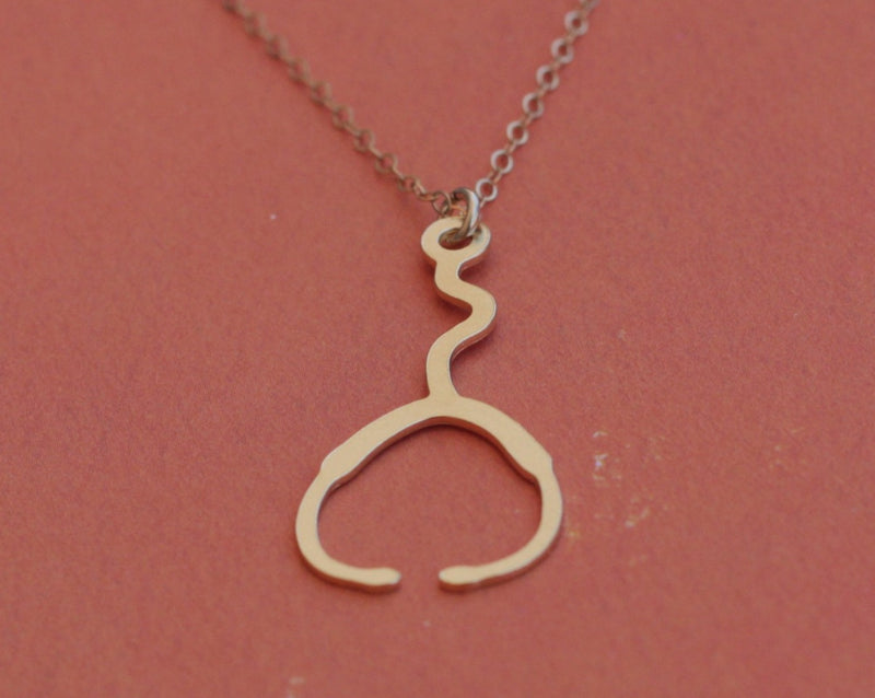 Gold stethoscope necklace - a gift for a doctor