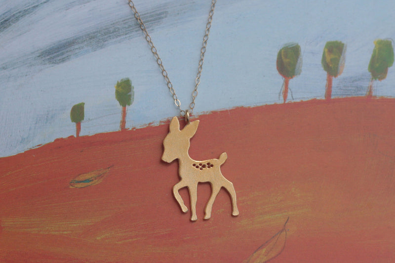 Bambi gold necklace