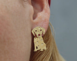 Dalmatian dog cuff earrings