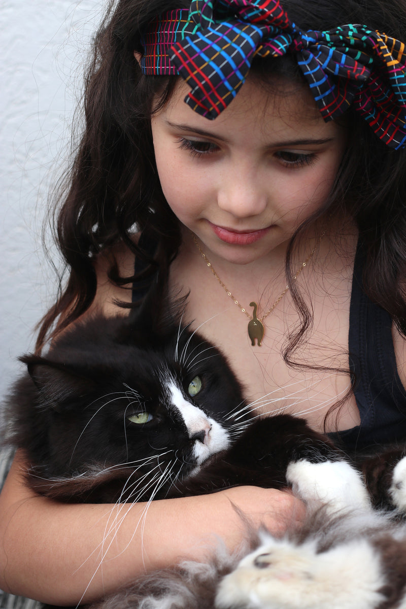 A cat's tusk necklace