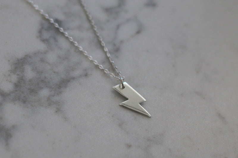 Necklace with silver lightning pendant