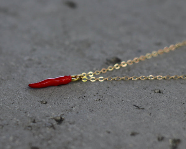 Red hot pepper necklace