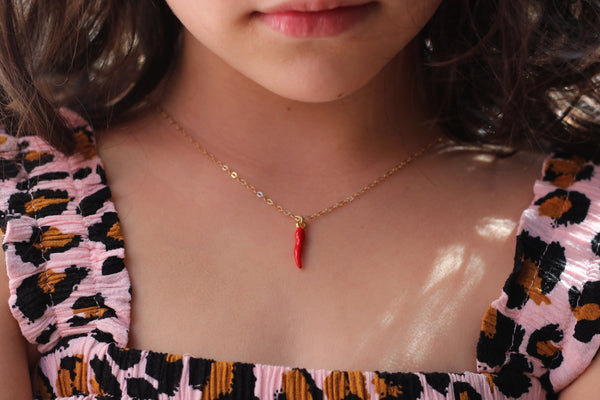 Red hot pepper necklace