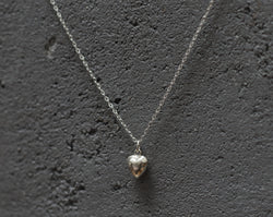 925 silver three-dimensional heart necklace