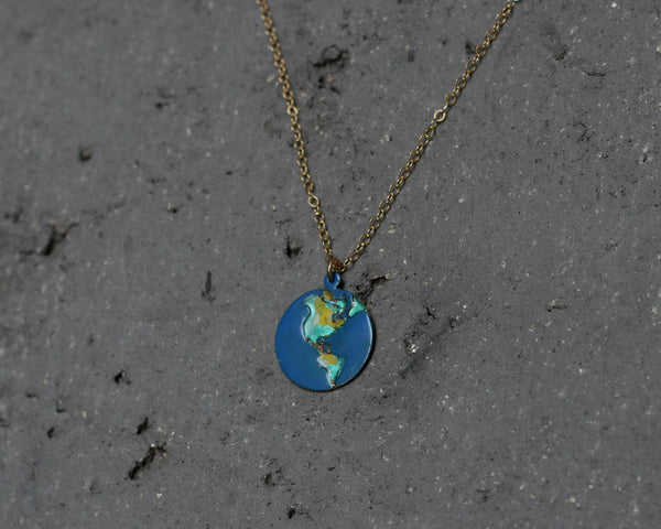 Colorful globe necklace