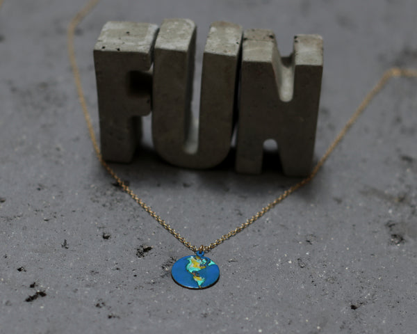 Colorful globe necklace